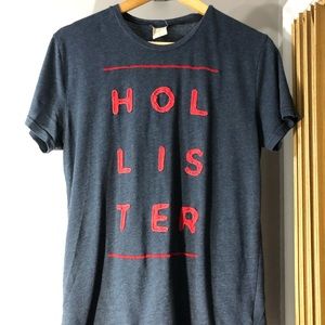 Hollister Dark Blue Graphic T-Shirt